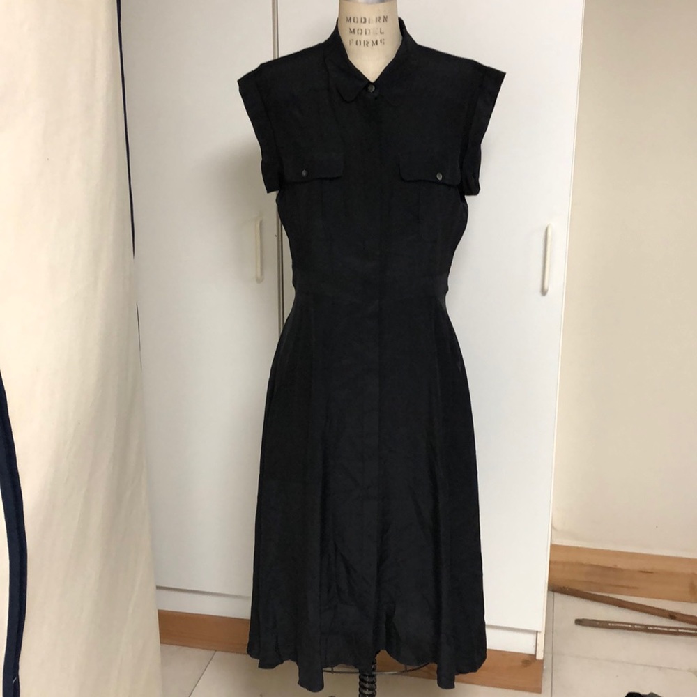 Madewell black silk dress